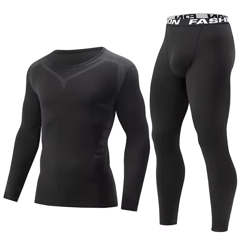 Completo da Sci a 2 Pezzi per Uomo, Giacca e Pantaloni Caldi, Abbigliamento Sportivo per Fitness, Corsa e Yoga per Atleti