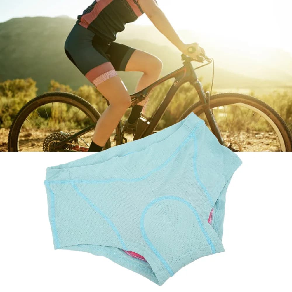 3D Padded Women Cycling Underwear Polyester, Silicone Quick Dry Cycling Shorts Elastic Shock Absorption Biking Undershorts Women