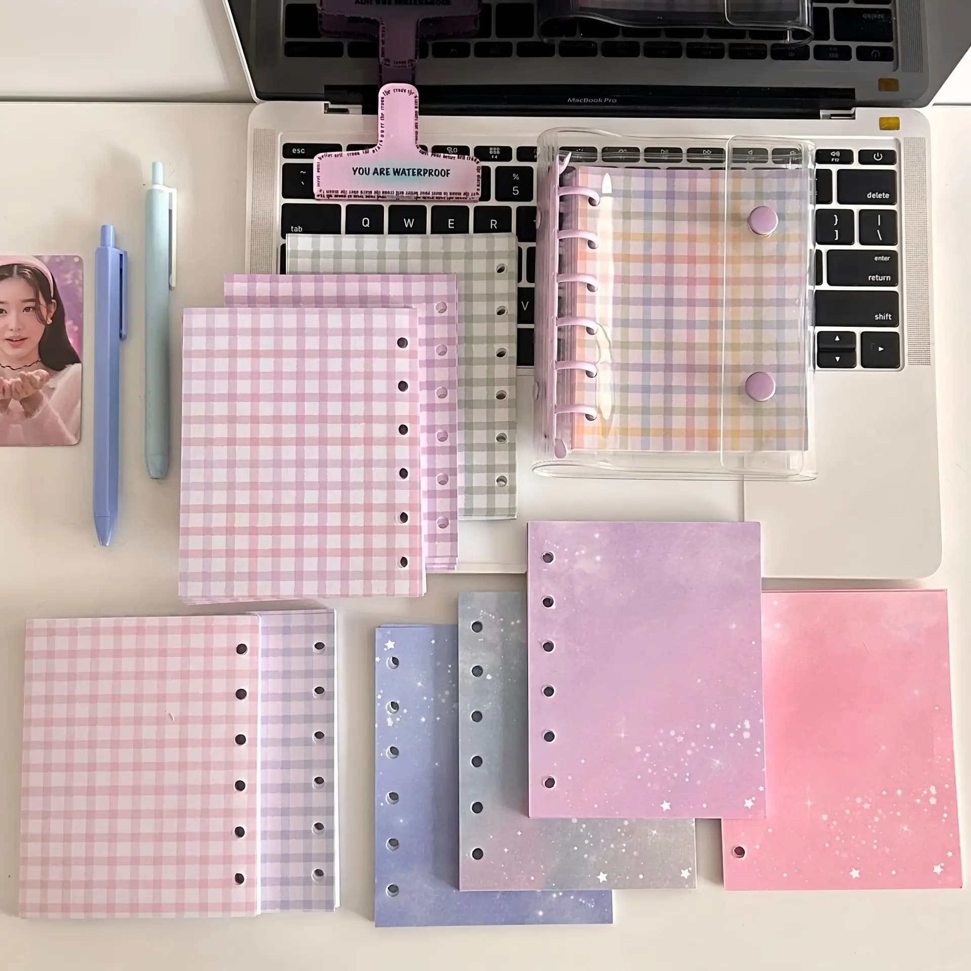 A7 Allargamento Colouful Notebook Ricarica Raccoglitore a spirale Pagina interna Griglia Diario Agenda Planner Cancelleria scolastica