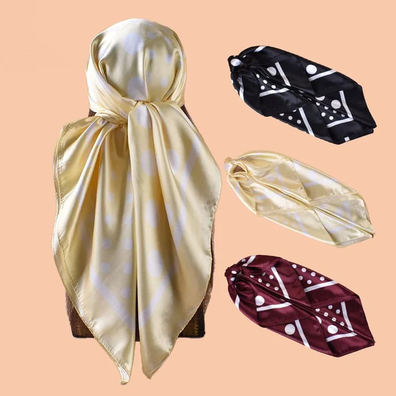 1 pcs Satin Square Scarf with Paisley Print Smoked, Women's Hair Accessories, New Spring Style, Versatile Like Belt, Bag Decoration, Silk Hair Band