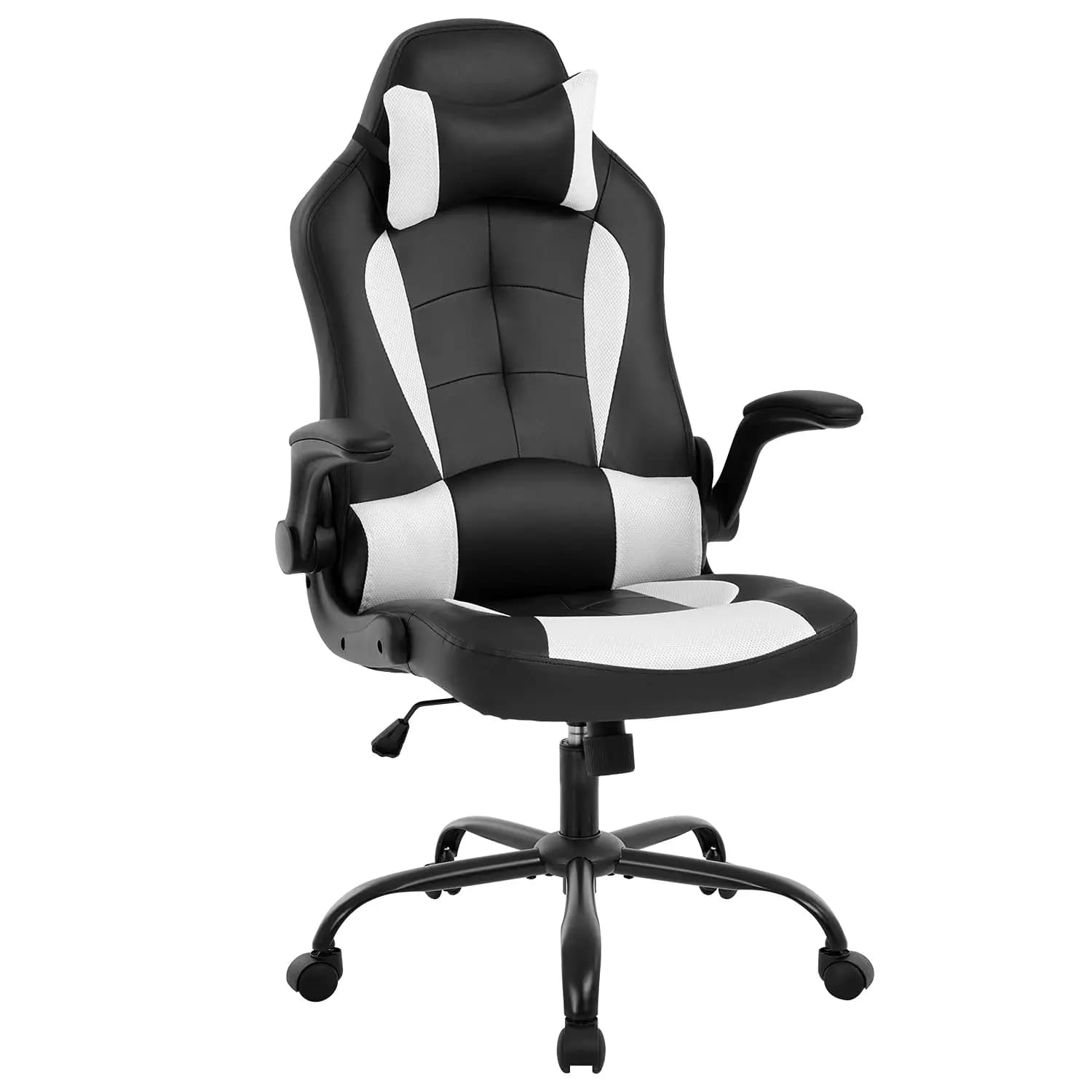 High Back Ergonomic Gaming Chair With Adjustable Armrests, Head And Lumbar Support, PU Leather Office Seat For Home Use