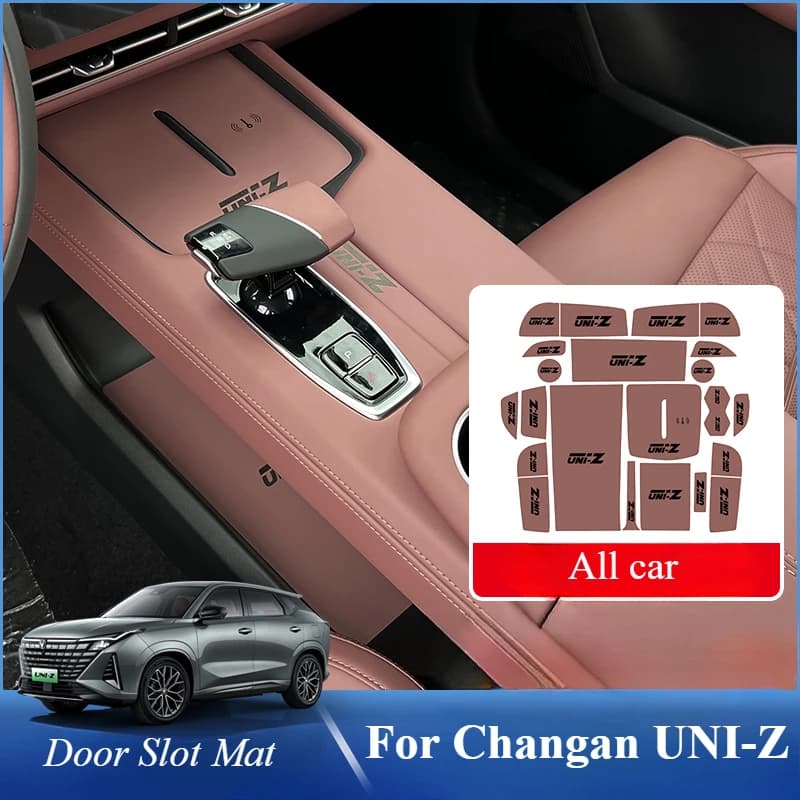 Car Door Slot Zerbino Box Storage Interior Powder For Changan UNI-Z Pad t Modified Anti-skid Protective Mat Anti-noise Accessories