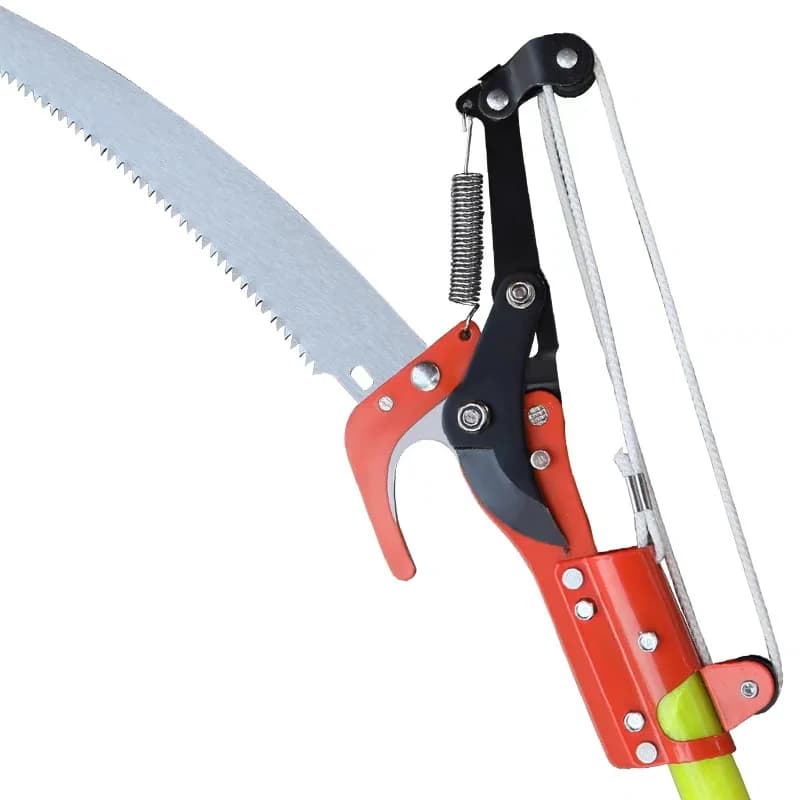 Saw for high branches Telescopic saw for high branches isolated in fiberglass Shears for aerial pruning Saws for extended high branches at labor saving