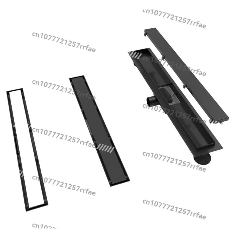 Scarico a pavimento per bagno inseribile per piastrelle reversibili con deodorante lineare in acciaio inossidabile dal design moderno da 500 mm Nuovo