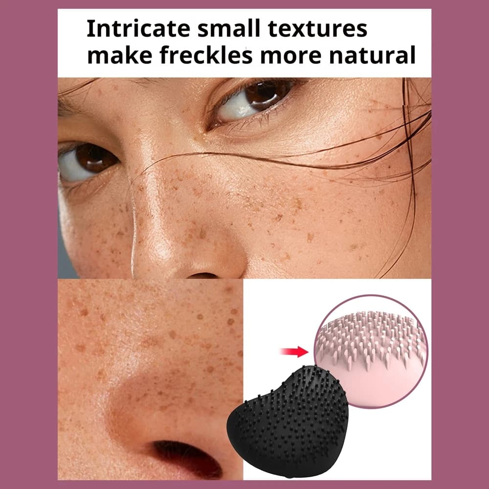Penna per lentiggini in silicone per viso, corpo, timbro per lentiggini, lentiggini realistici, simulazione naturale, pettine per macchie finte, strumento per cosmetici