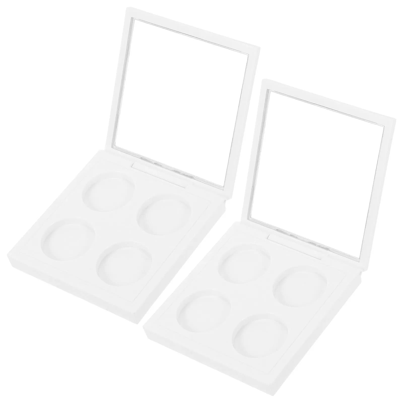 2 Pezzi Contenitore Vuoto per Ombretti, Organizzatore Trucchi, Contenitore Cosmetici Portatile da 26,5 mm, Palette Ombretti, Scatola Rossetto, Custodia Rossetto