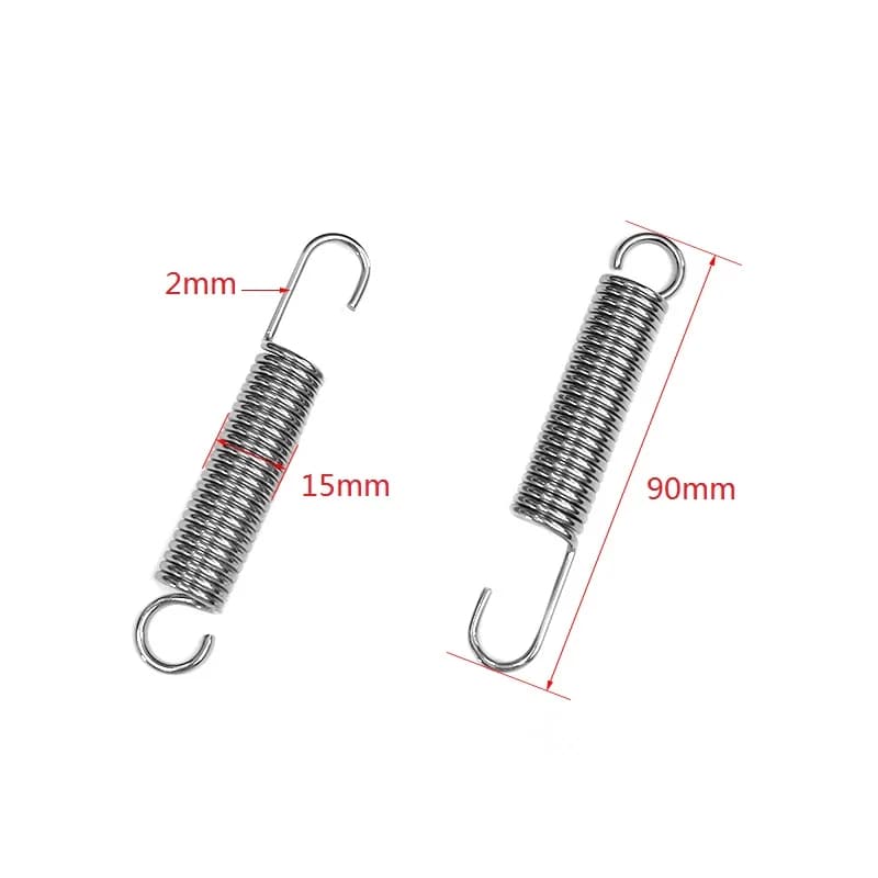 Molla di Tensione Diametro 2mm Lunghezza 90mm, 2 Pezzi, Molla di Ricambio per Forbici da Potatura Resistenti, Accessori di Ricambio per Forbici da Giardino