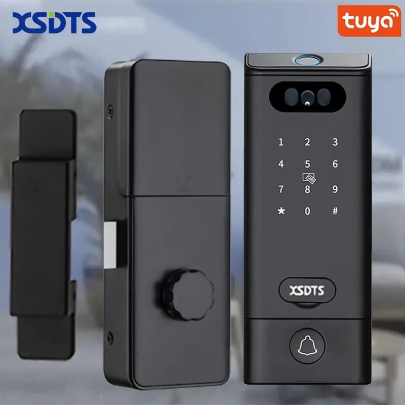 XSDTS 3D Face Recognition Palmar Vein Smart Door Lock Tuya APP WIFI Biometric Electronic Fingerprint Key Unlock Office Door