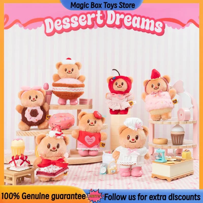 Genuine Butter Bear Series Blind Box Cartoon Figure Hanging Mystery Box Decor Desktop Ornament Fashion Toy Kawaii Gift For Girls