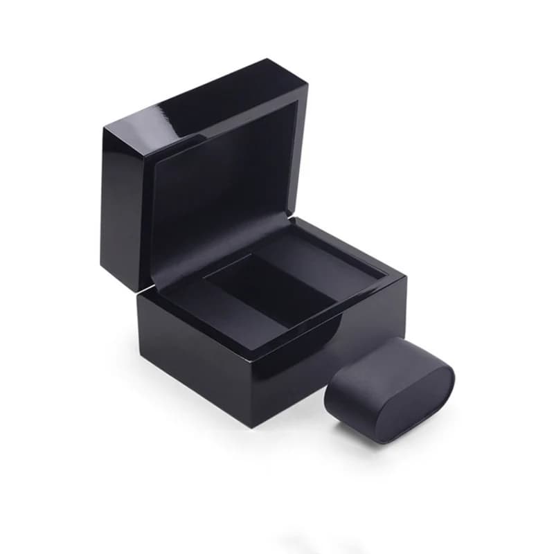 High-end custom watches box Jewelry gift box with special wooden smooth surface for PU leather interior for men and women