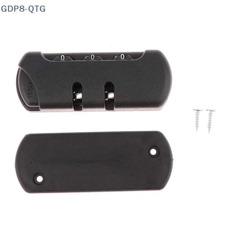 Nuovo per bagagli da viaggio codice valigia antifurto serratura fissa accessori per borse a catena lucchetto a combinazione a 3 cifre in plastica nera