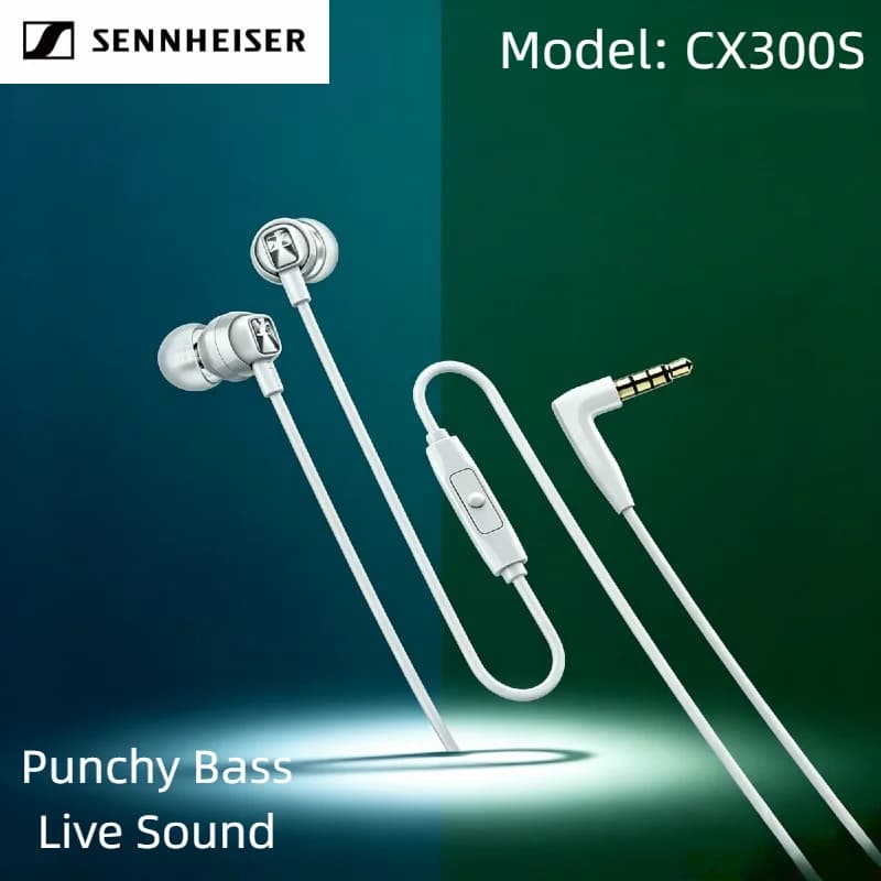 Cuffie Gaming In-Ear Cablate Sennheiser CX300S 2026 con Cancellazione del Rumore, Controllo Intelligente e Suono Puro Max