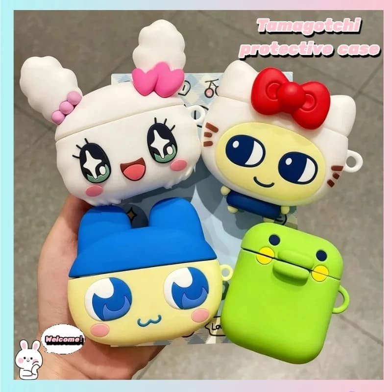 Nice Tamagotchi Mamiji Airpods4/3 Silicone Headphone Case Bluetooth Wireless Apple Case Compatible with Airpods Case