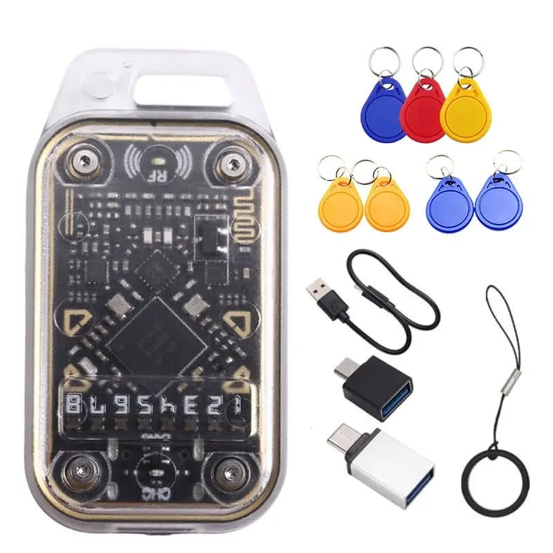 【NUOVISSIMO】 Emulatore lettore di chip intelligente RFID Camaleonte V2.0 Duplicatore NFC Decodifica scheda 125K 13,56 Mhz Portachiavi Chameleon Ultra + 7XUID