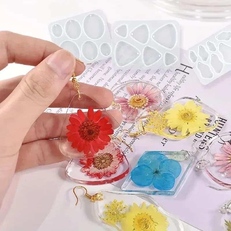 jewelry earrings drop glue diy mold,epoxy resin diy jewelry resin casting mold,earrings making process supplies