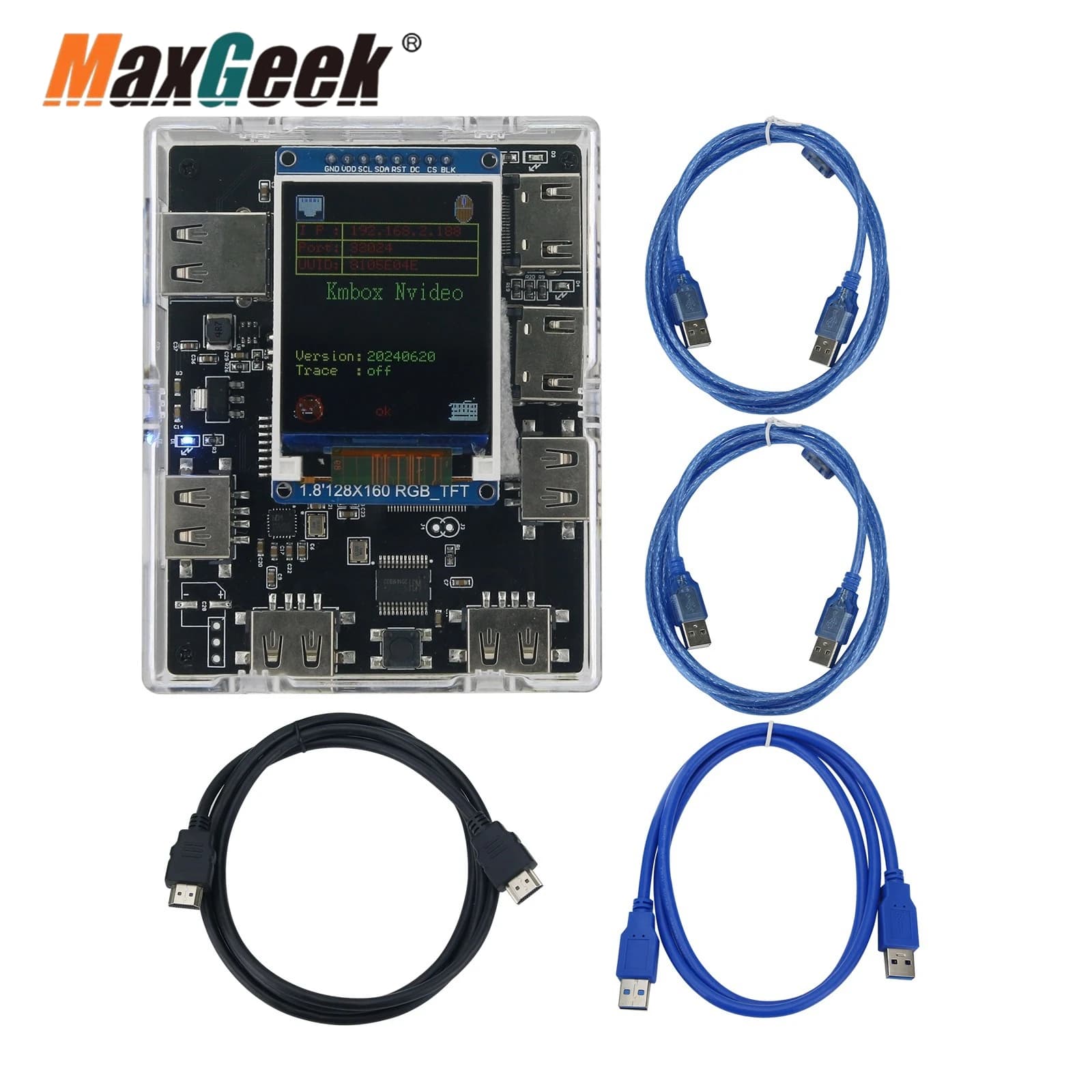 Maxgeek KMBOX Nvideo Network KM Controller scheda di acquisizione Video supporto funzione Loop Out convertitore XBOX360 KM