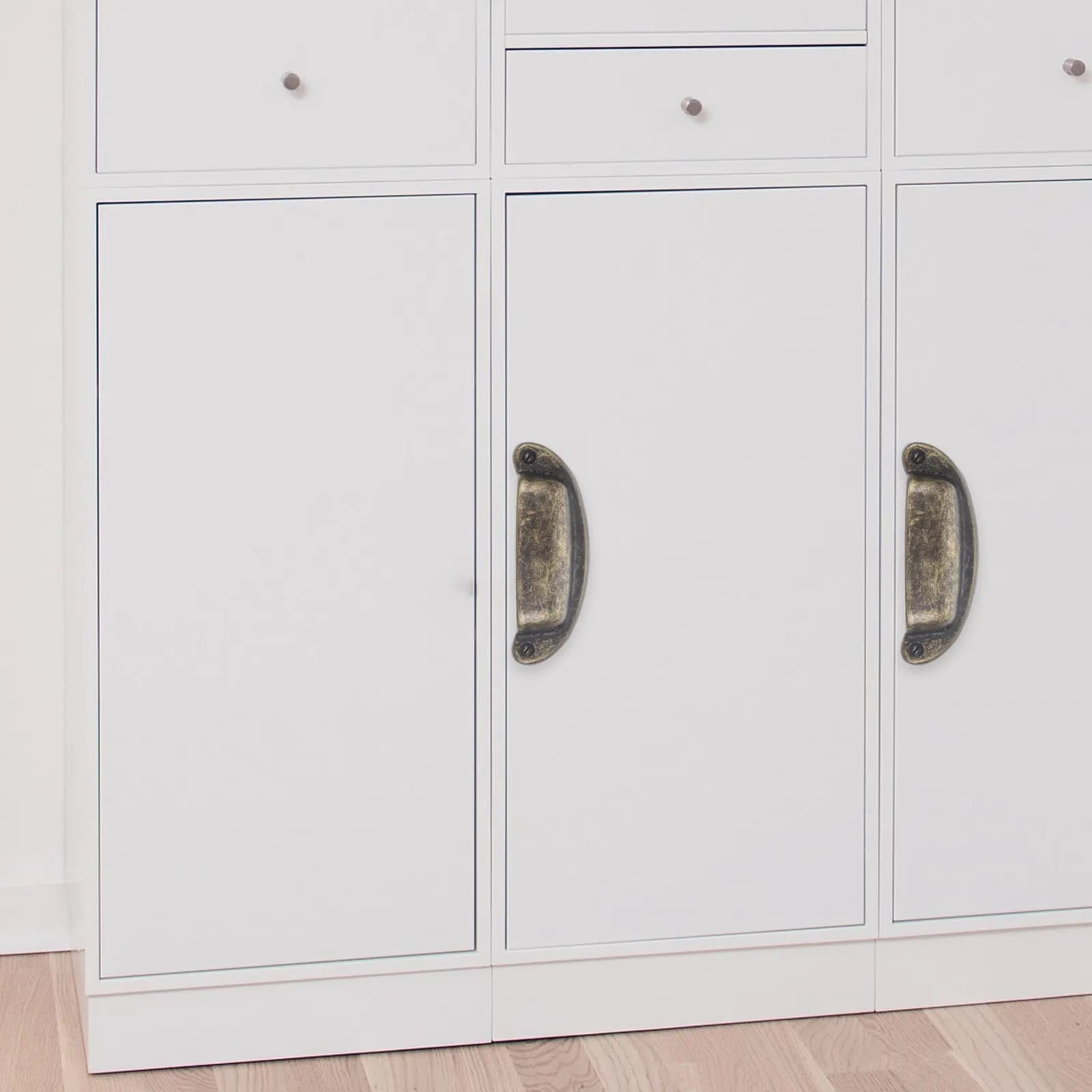 4 Pezzi Eleganti Maniglie in Metallo Stile Vintage per Mobili, Ideali per Cucina, Bagno, Armadio, Cassettiera e Credenza