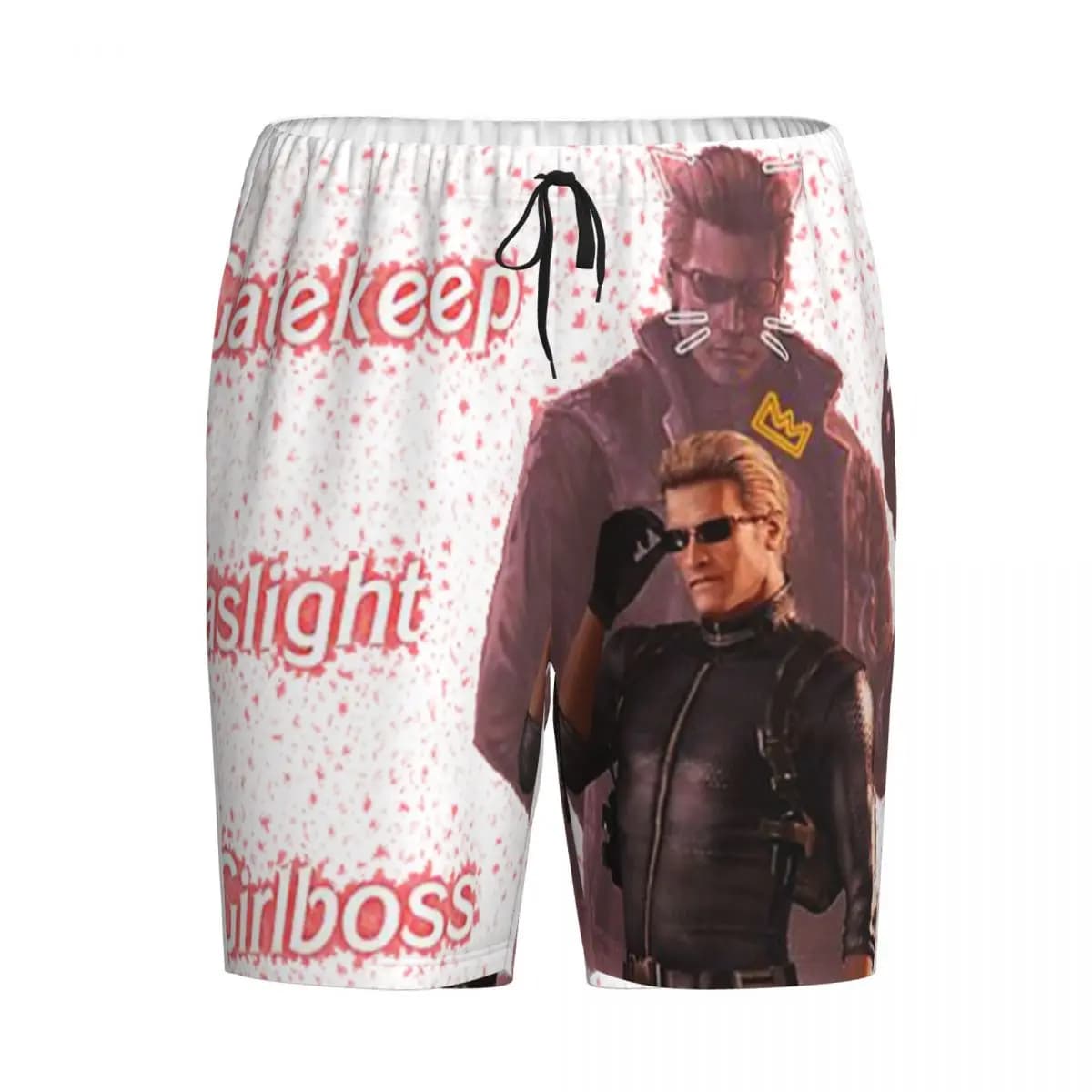 Pantaloncini Personalizzati Albert Wesker Gaslight Gatekeep Girlboss, Pantaloni da Notte per Uomo, Pantaloni da Pigiama, Pantaloni per il Relax e il Sonno