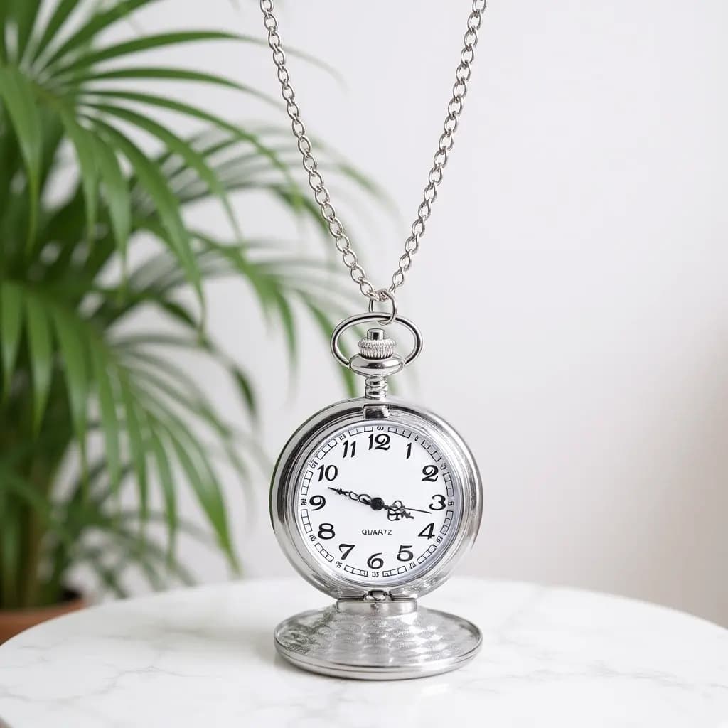 Orologio da Tasca Vintage Meccanico da Uomo con Catena per Conservazione a Lungo Termine, Design Leggero e Portatile