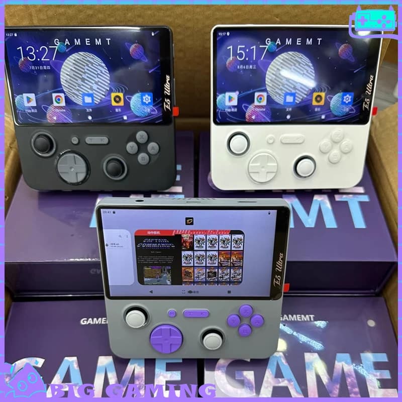 Console di Gioco Portatile E5 Ultra con Schermo IPS da 5 Pollici, 6GB+128GB, Joystick Hall, Accessori Ergonomici per Videogiochi, Regalo per Giocatori