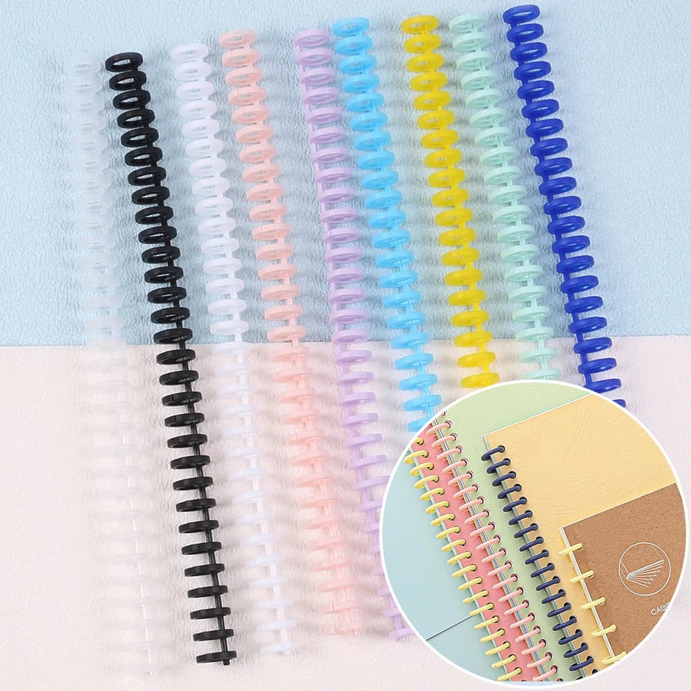 5/10 Pezzi Anelli per Rilegatura a Fogli Mobili, Spine per Rilegatura a Pettine in Plastica a 30 Fori per Quaderni, Documenti, per Insegnanti, Studenti e Ufficio