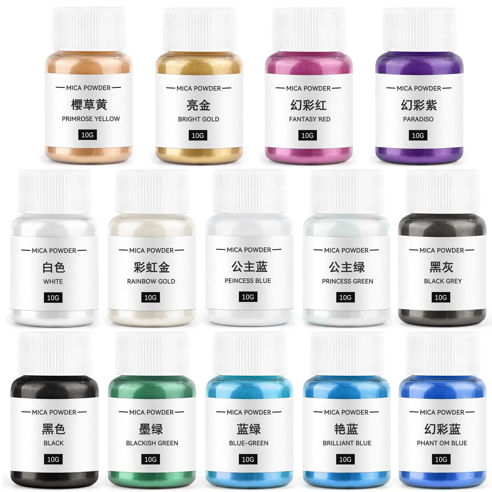 10g Candela Colorante Agente Perlescente Polvere di Mica Pigmento Della Resina Candela Colorante Polvere Minerale Sapone FAI DA TE Colorante Candela Che Fa Strumento