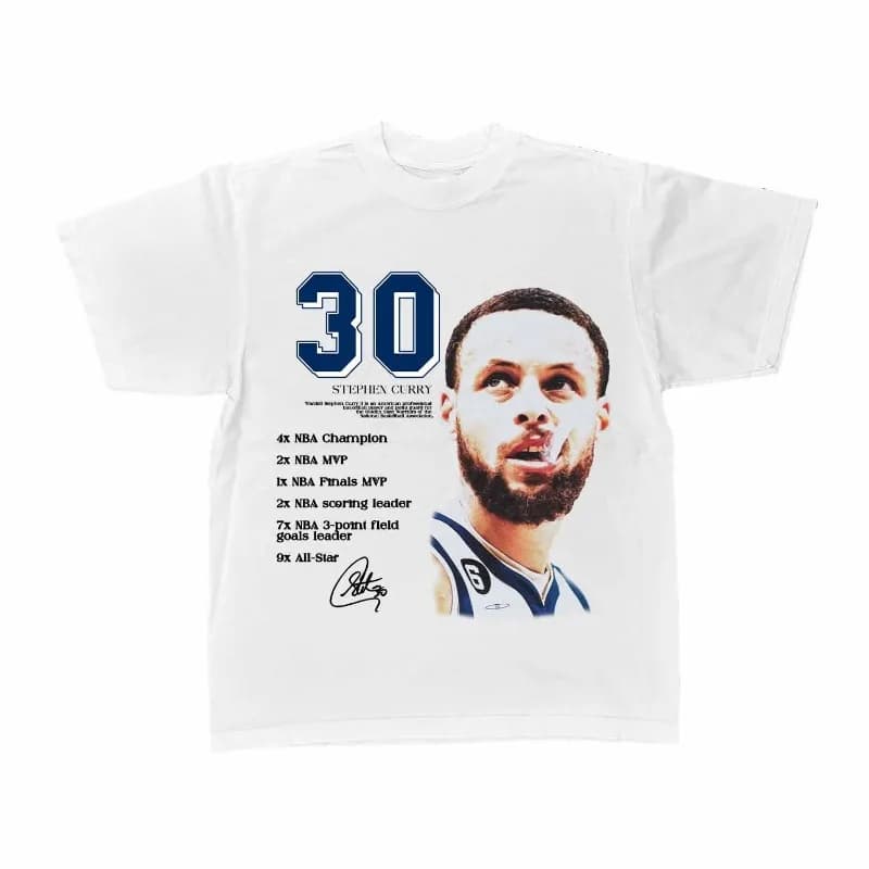 2026 Summer Hot Sale # 30 Curry Avatar Cotton Black Personalized T-shirt, Adult and Children's Large Casual Sports Shirt