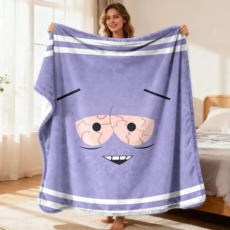 Divertente Coperta con Motivo Towelie, Plaid Leggero e Caldo per Camera da Letto e Soggiorno, Regalo di Arredamento per la Casa Ispirato alla Pop Culture