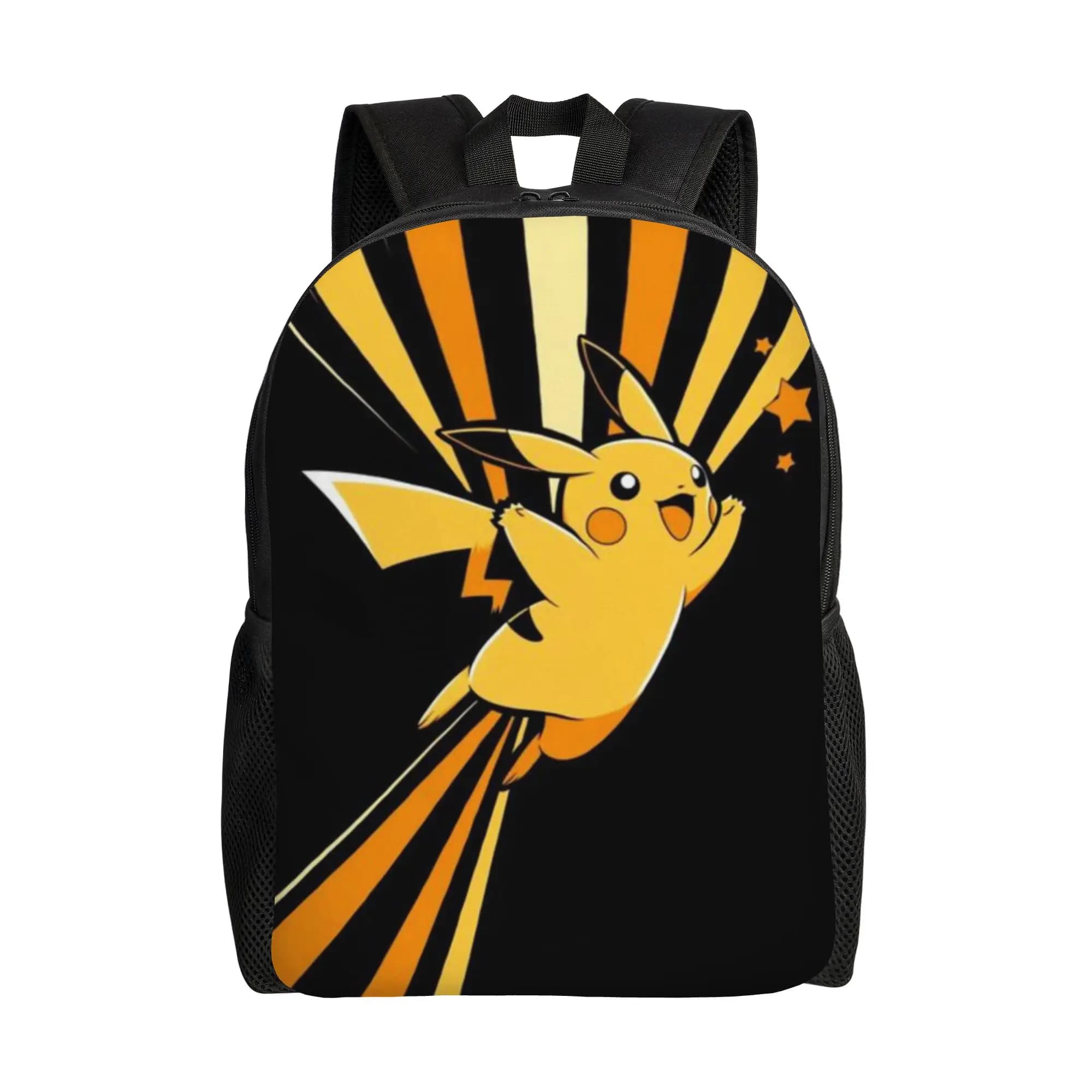 Zaino portatile da donna Pikachu con personaggio dei cartoni animati giallo per il ritorno a scuola