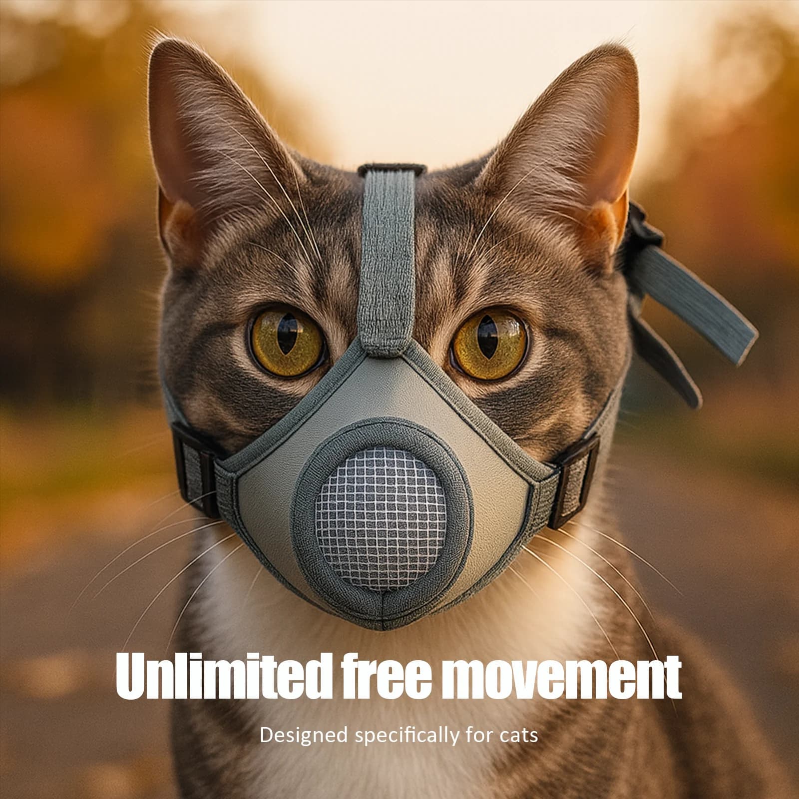 Pet Kitty Bocchino Mask for face Prevent random gritaria Prevent random bite Prevent accidental ingestion Cat Mouth breathable Mu