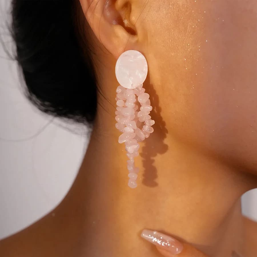 Estate, fiocco geometrico rotondo, orecchini personalizzati con temperamento di nicchia orecchini di fascia alta da donna