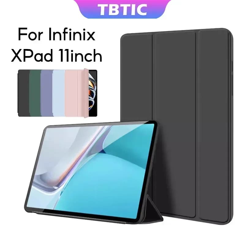 TBTIC Custodia protettiva inclusa per Infinix XPAD senza supporto per slot per matita per penna Supporto flip in morbida pelle PU