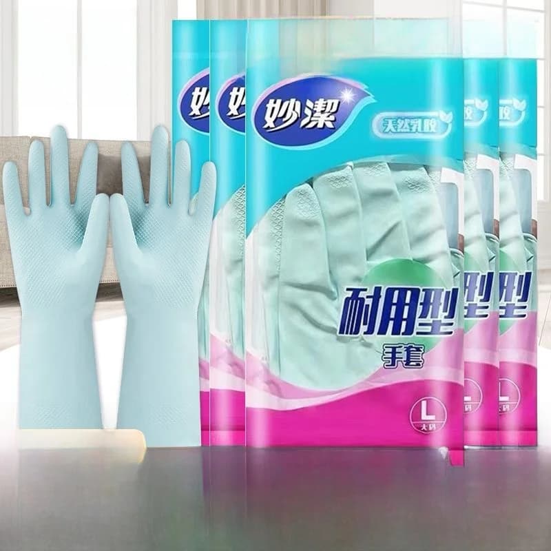 Guanti Domestici Resistenti Miaojie in Lattice Spesso con Fodera in Pile per Cucina, Lavaggio e Bucato, Impermeabili
