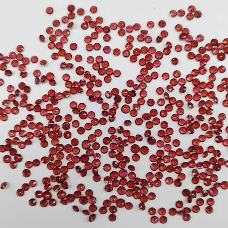1 Pezzo di Granato Naturale da 6mm Rosso Scuro Rotondo, Pietra Preziosa Sfusa per Creazione di Anelli, Orecchini e Accessori per Gioielli