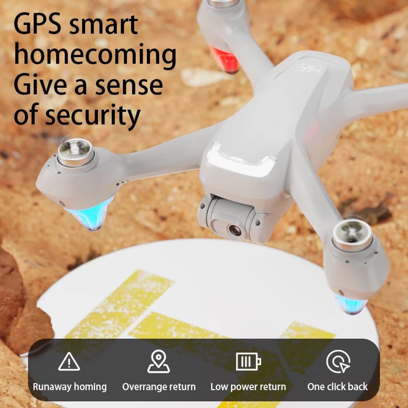 WOJO Nuovo Drone AE9 GPS con Telecamera 4K HD, Quadricottero RC 5G, Schermo da 4,5 Pollici, Motore Brushless, Giocattolo per Fotografia Aerea FPV