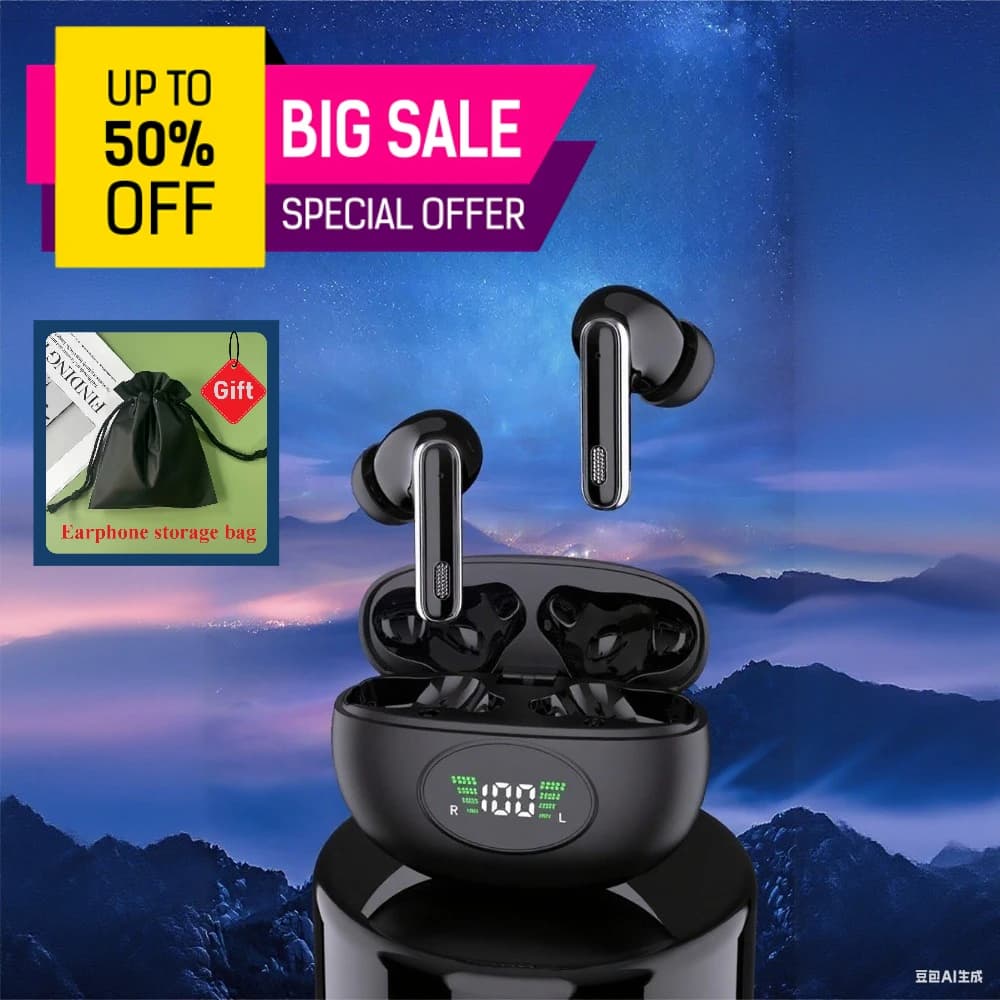 Riduzione attiva del rumore ANC, lunga durata, batteria ad alta durata auricolari bluetooth cuffie auricolari da gioco wireless