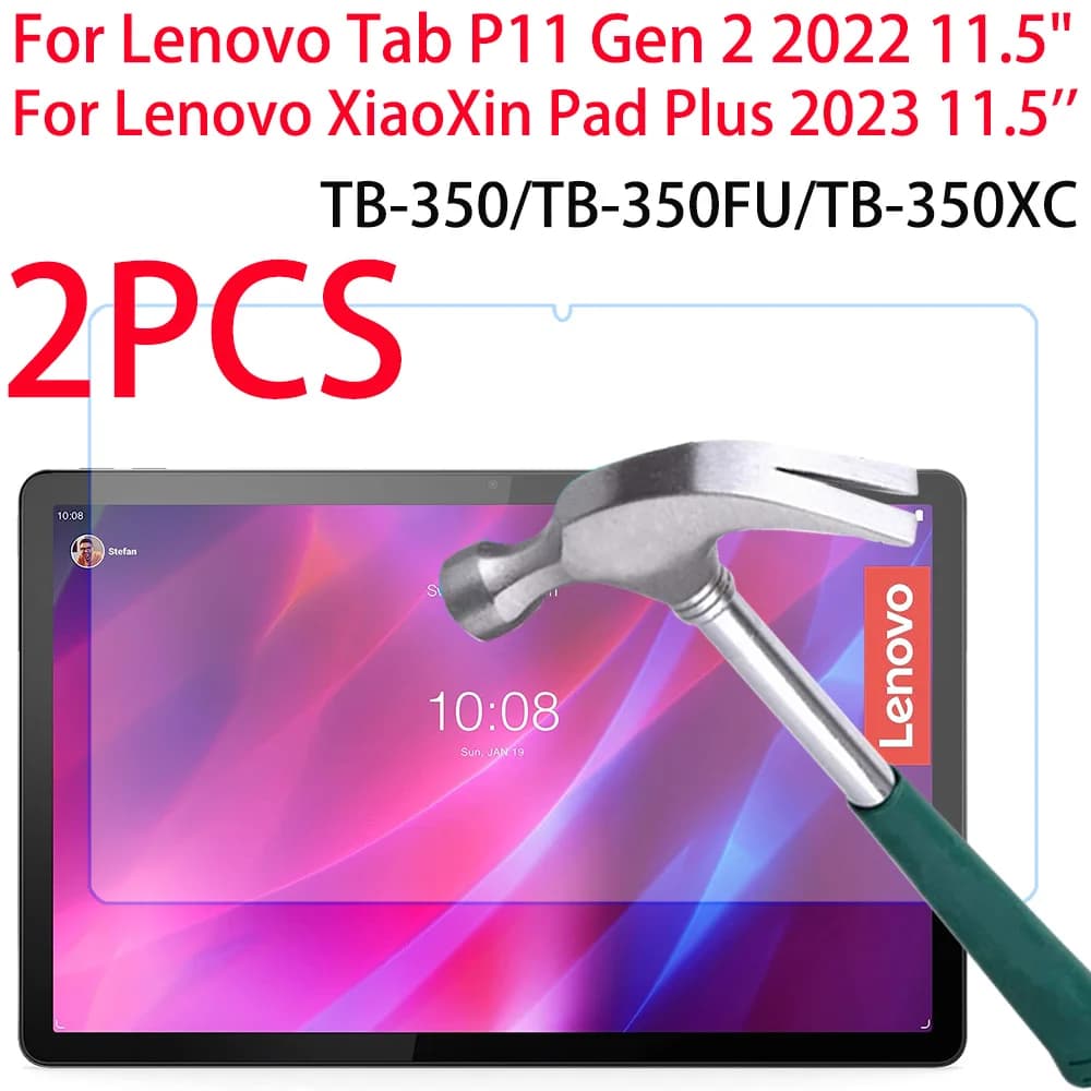 2PC Pellicola di Vetro Temperato Per Lenovo Tab P11 2nd Gen 11.5 pollici 2022 Protezione Dello Schermo Per Lenovo XiaoXin Pad Plus 2023 11.5 TB350FU
