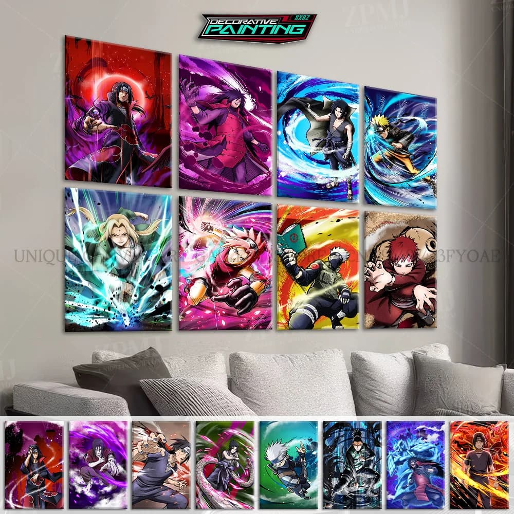 Classico Anime Naruto Tela Stampata Wall Art Poster Uchiha Madara Pittura Tsunade Home Decor Immagini Senza Cornice Per Soggiorno
