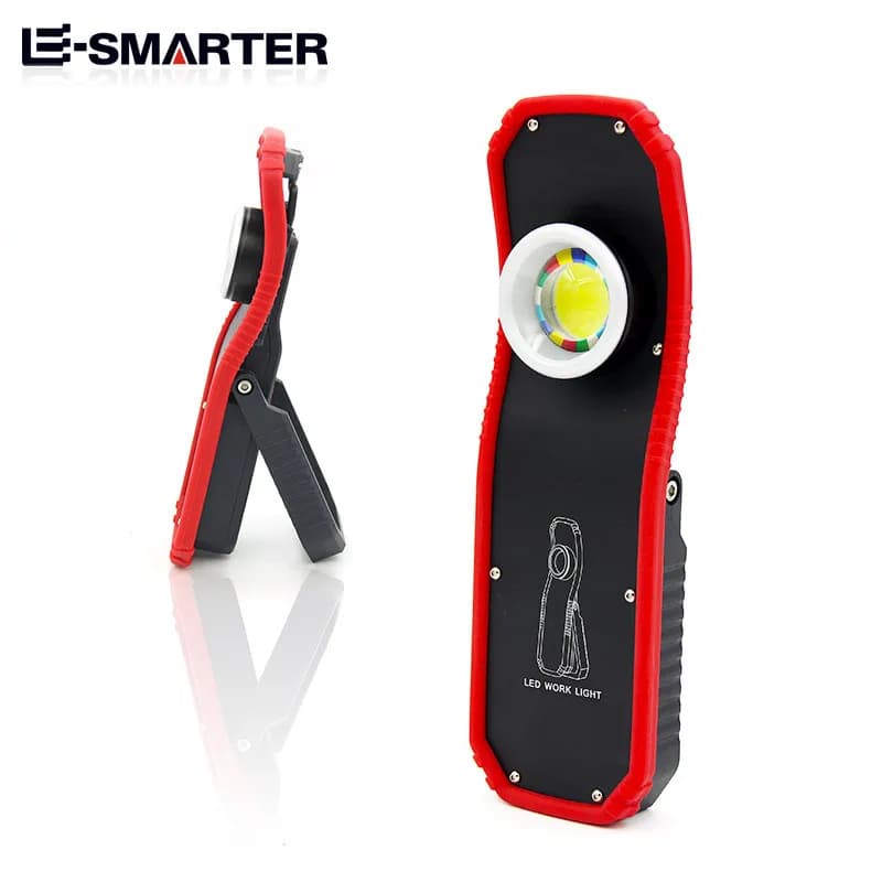 Proiettore portatile 60W COB Lampada da lavoro magnetica USB ricaricabile Tenda da campeggio Torcia Riparazione Lampada di illuminazione con gancio per appendere