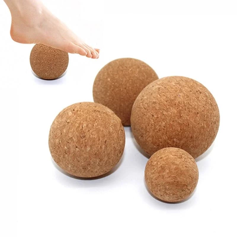 Palla da massaggio in sughero massaggio alla schiena massaggiatore plantare Yoga Ball terapia di rilascio della tensione palla miofasciale rilassa i muscoli punto di innesco