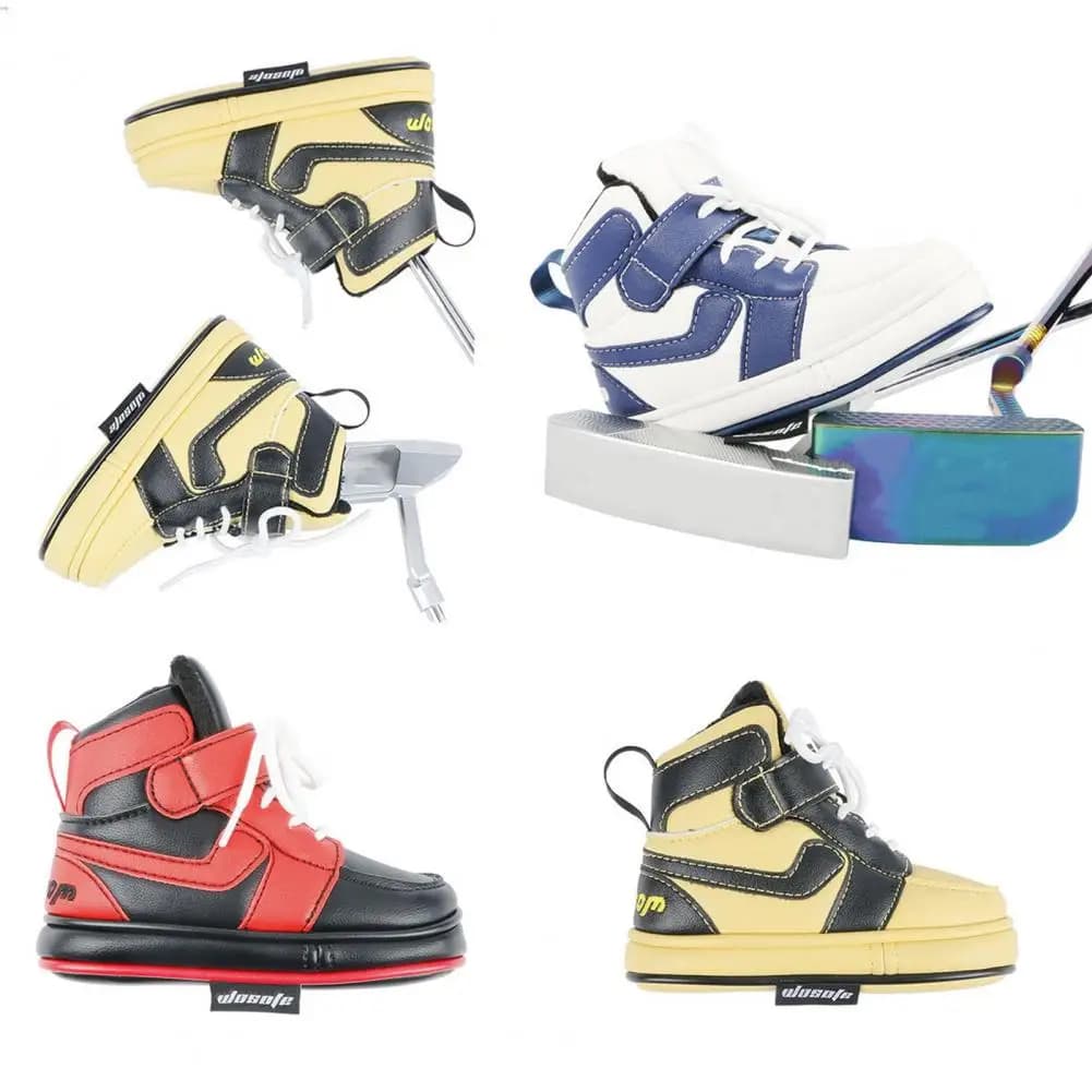 Copertura per putter da golf Divertente copertura protettiva per putter da golf a forma di scarpa per resistenza all'usura antigraffio per marchi per club