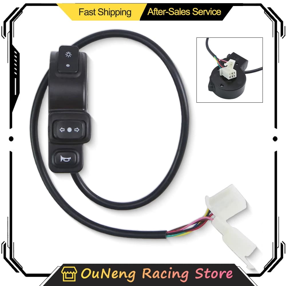 Manubri Universali per Moto 3 in 1 con Interruttore per Indicatori di Direzione, Clacson e Pulsante ON/OFF 22mm per Honda Suzuki Kawasaki