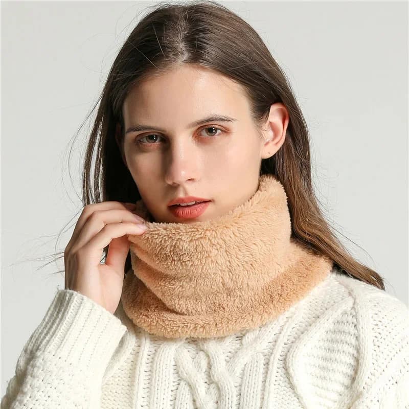 Nuovo Cashmere Caldo Fazzoletto da collo Anello invernale Sciarpa Solido Peluche Spessa Sciarpe al collo Uomo Donna Bambini Maschera a pieno facciale Bufanda Silenziatore