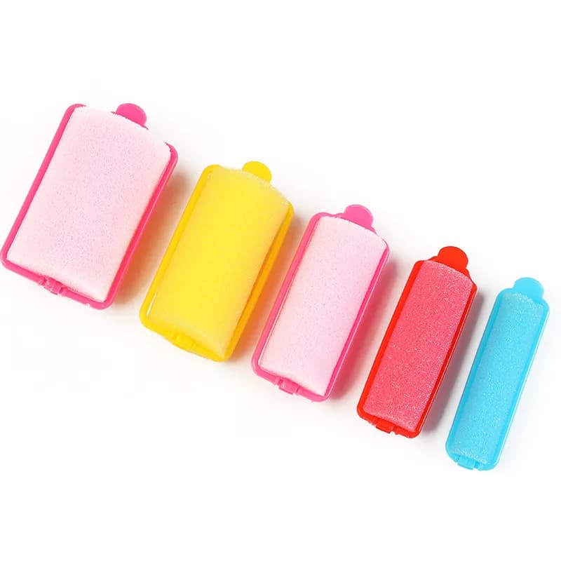 10/12/14/8/6pcs bigodino per capelli in spugna rulli in schiuma strumenti per lo Styling dei capelli fai da te rosa/giallo arricciatura facile strumento accessori per capelli