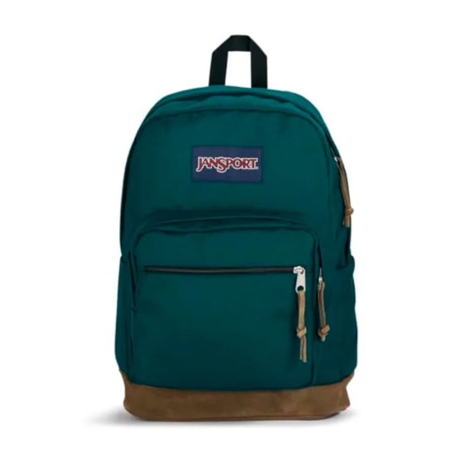 Zaino Right Pack - Zaino resistente con scomparto imbottito per laptop da 15 pollici, ampio scomparto principale e tasca integrata per borraccia