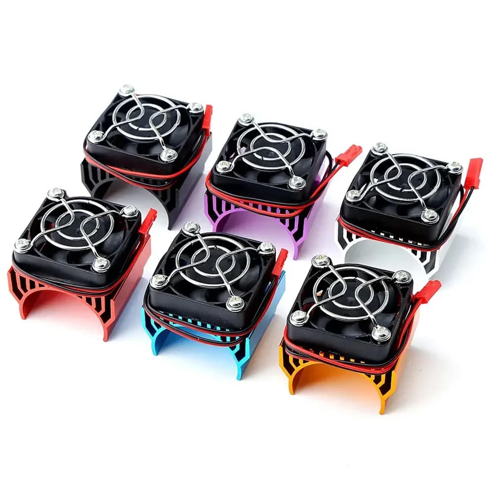 540/3650/3660/3670 Motor Heat Sink Cover with Cooling Fan - Aluminum Brushless RC Part for 1/10 HSP & Himoto Cars
