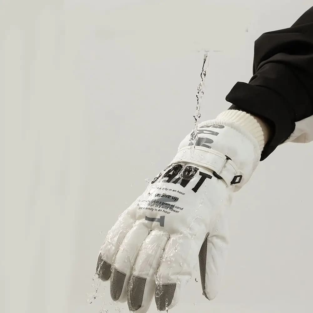 Guanti da Sci Antivento per Donne, Caldi e Impermeabili, Guanti Invernali per Ciclismo e Sci, Antiscivolo, a Dita Intere, per Snowboard e Mountain Bike