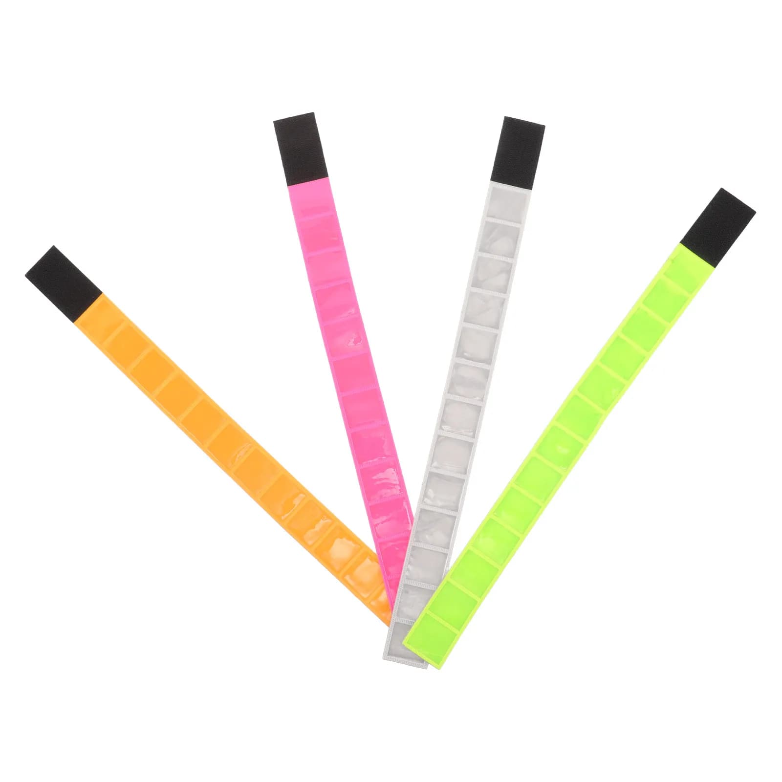 Set of 4 Multifunctional Reflective Wheels for Night Race, Reflective Elastic Belt, Bracelet and Leg Band for Cycling and Walking