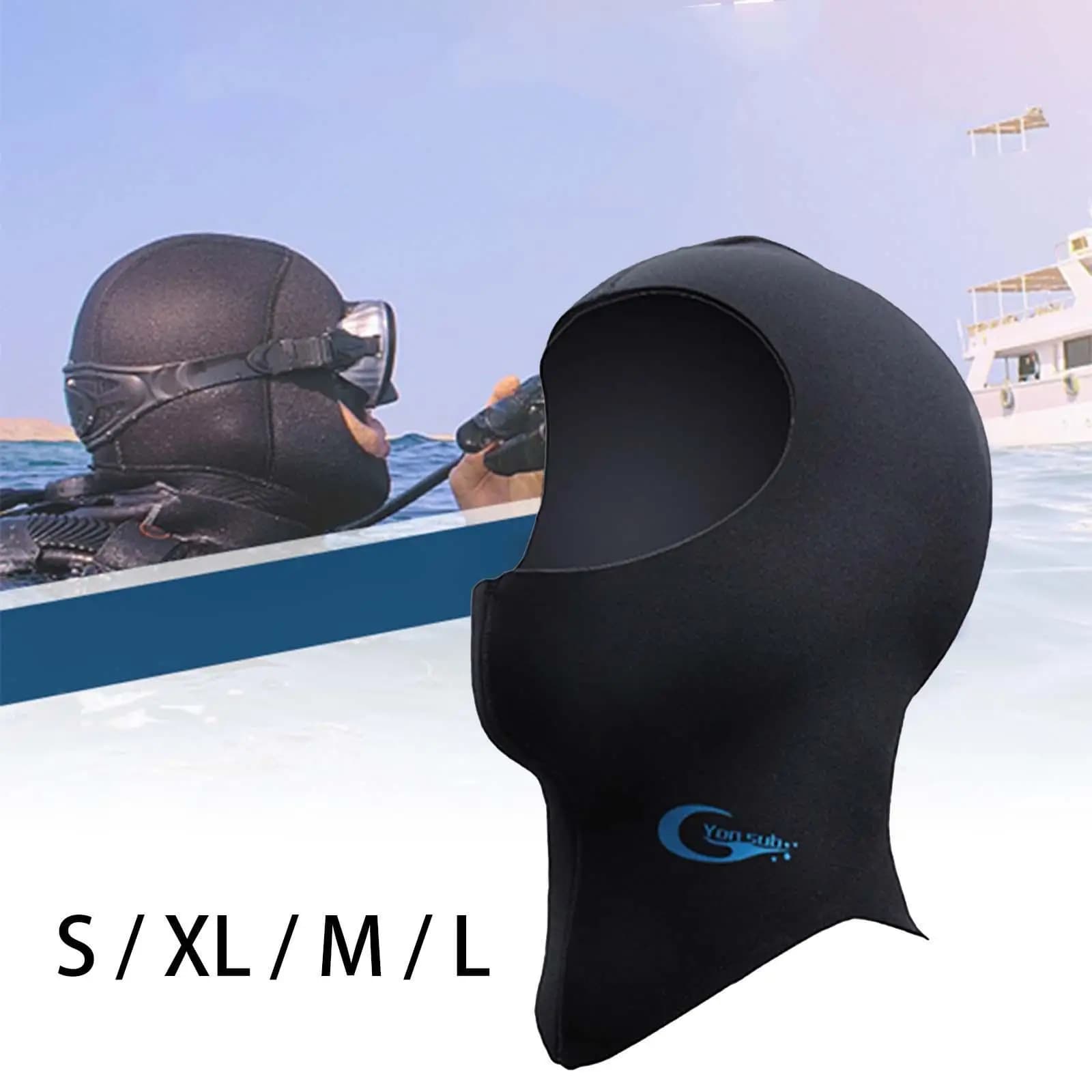 Wetsuit Hood 3mm Neoprene Scuba Diving Hood Swimming Hat for Kayaking Sailing