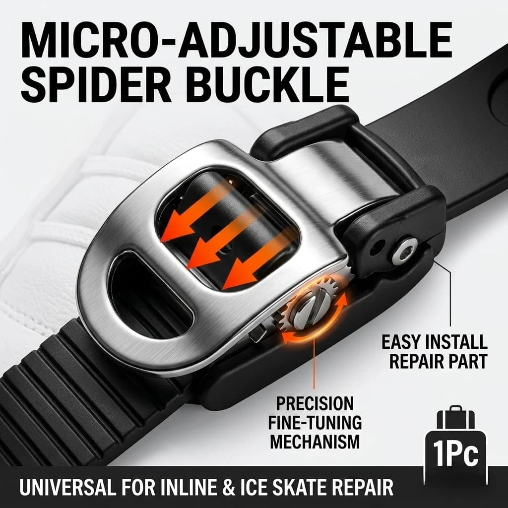 Roller Skates Spider Buckle 1Pc Universal Fine Tuning Micro Adjustable Round Toe Fastener For Ice Inline Skates Repair Parts